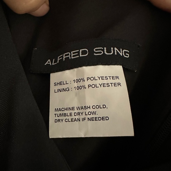 ALFRED SUNG Black Spaghetti Strap Dress size 18 R1 - Picture 4 of 9